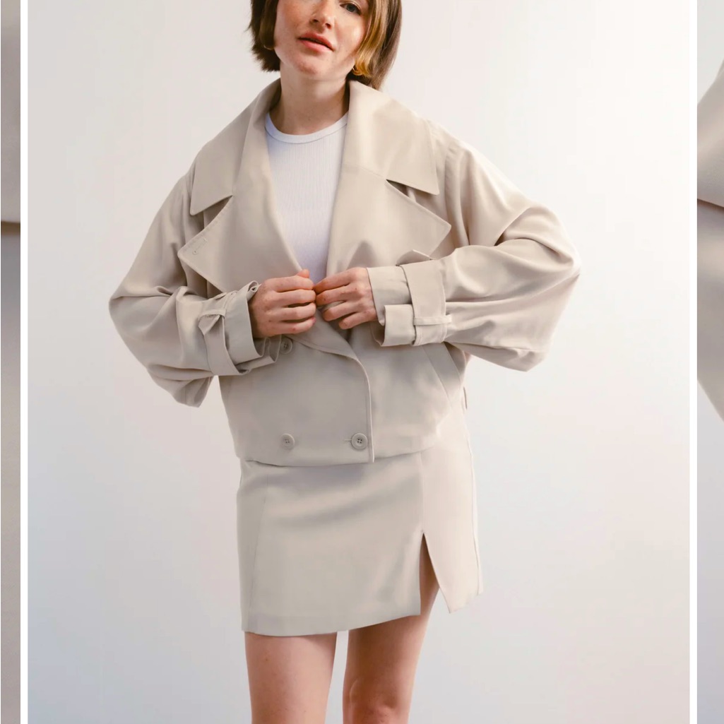 Darling Drift Skirt Beige Business Casual Skirt Size S Nwt